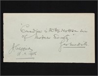 Meredith, George.  Autograph Quotation Signed