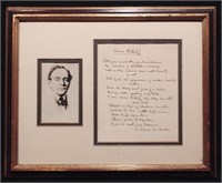Masters, Edgar Lee.  Autograph MS Signed