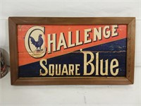 Affiche de bois : Challenge, Square Blue vintage