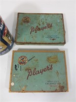 2 boîtes de cigarettes Player's en métal
