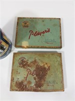 2 grandes boîtes de cigarettes Player's vintage