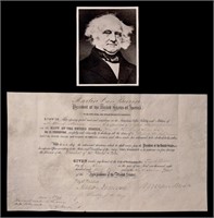Van Buren, Martin.  Signed Appointment