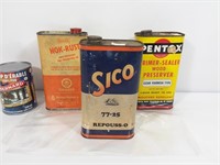 3 contenants vintage Sico, Pentox, Nok-Rust