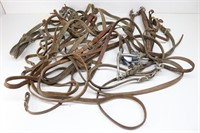 Assortment of Leather Horse Bridles