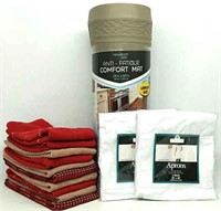 Anti-Fatigue Kitchen Mat, Hand Towels & Aprons