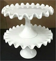 (2) Ceramic Cake Pedestals
