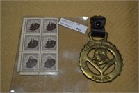 Churchill stamps and fob