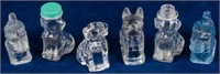 6 Candy Glass Containers Dogs Terrier / Boxer +