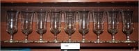 9 Vintage Stemmed Water Tall Wine Glasses Set