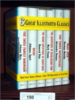 6 Illustrated Deluxe Classic Hard Back Books