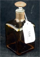 Vintage Atlas Amber Glass Sq Pourer Bottle