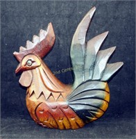 Vintage 9 1/2" Folk Art Carved Wood Rooster