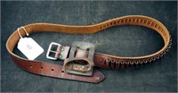 36" Leather Small 22 Ammo Cartridge Belt