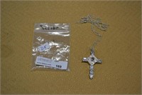 Silver necklace with cross