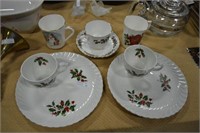lot of christmas dishes