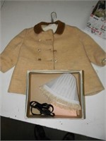 ADORABLE 100% Wool Child's Coat & Bonnet