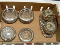 Sterling Silver Coasters, Silverplate Jelly Jars