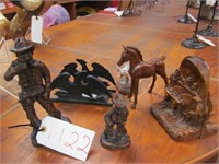 Horse, figurines, bookends, misc.