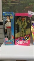 2 Disney Prince Eric Dolls & 2 Army  Barbie Dolls