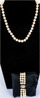 Jewelry 14kt Gold & Pearl Bracelet & Necklace
