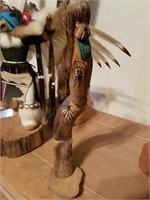 Carved Kachina totem