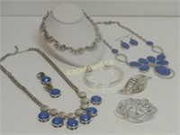 Silver & Blue Fashion Jewellery