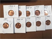 10 uncirculated wheat pennies