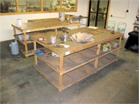 2- 4' x 8' x 36" H. work tables