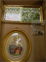 Limoges Tray, Clover Jewelry Set