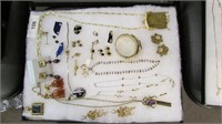 Gold Tone, Purple Stone Jewelry~ Thelma Deutsch