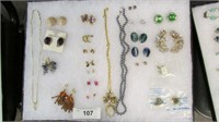 Multi Colored Stoned Jewelry Lot Big Sparkles!