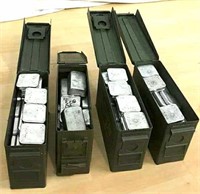 50/50 Lead & Linotype Bricks in Ammo Cans