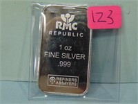 RMC Republic Silver Bullion Art Bar