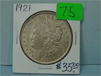 1921 Morgan Silver Dollar - AU