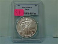 2009 American Silver Eagle Dollar - PCGS MS-70
