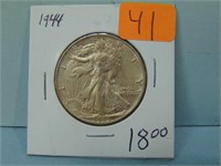 1944 Walking Liberty Silver Half Dollar - AU