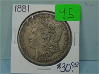 1881 Morgan Silver Dollar - VF+