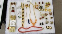 Shades Of Red Jewelry Lot