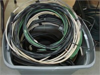 Tub Of Misc. Electrical Wire. Some Heavy Duty