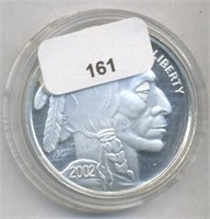 Indian Buffalo Silver Once Ounce Round