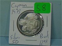 1973 Cayman Islands 50 Cent Silver Proof Coin