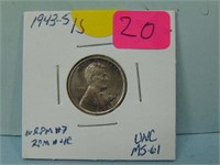 1943-S/S Error Steel Penny - WRPM #7 RPM #4C Unc