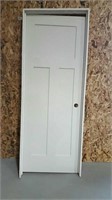 Interior door with jamb