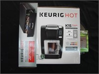 Keurig Brewer With K-Cup Pods And Roller Storage S