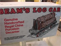 NIB Genuine Handcrafted Beam's Log Car Porcelain D