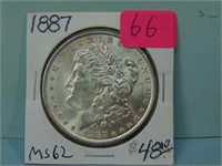 1887 Morgan Silver Dollar - MS-62