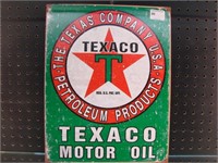 Vintage Looking Texaco Tin Sign 12 1/2"x16"