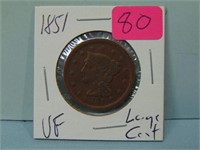 1851 United States Large Cent - VF