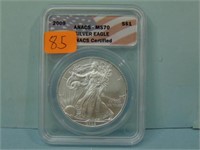 2009 American Silver Eagle Dollar - ANACS MS-70