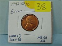 1942-D/D Error Wheat Penny - WRPM #3, RPM #3B